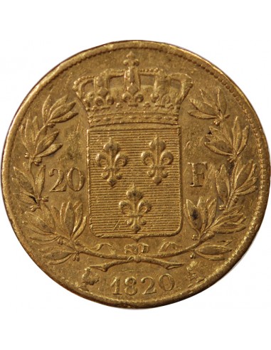 LOUIS XVIII - 20 FRANCS OR 1820 A PARIS﻿