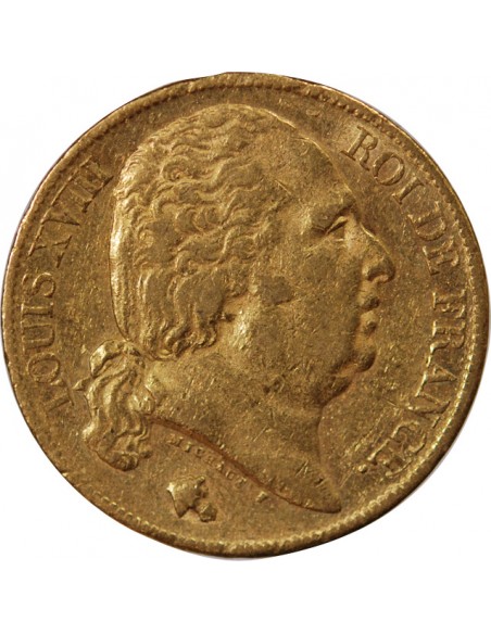 LOUIS XVIII - 20 FRANCS OR 1820 A PARIS﻿