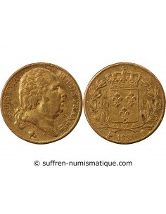 LOUIS XVIII - 20 FRANCS OR 1820 A PARIS﻿