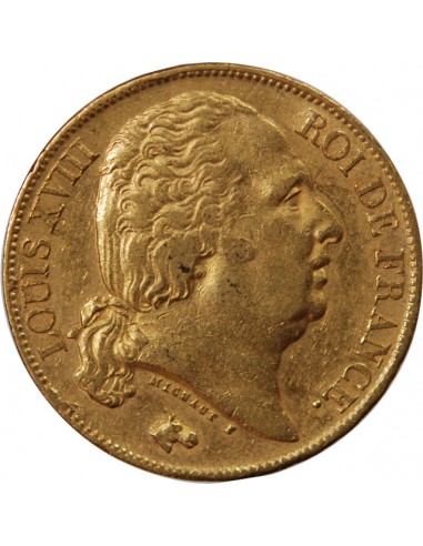 LOUIS XVIII - 20 FRANCS OR 1824 A PARIS﻿