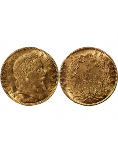 NAPOLEON III - 5 FRANCS OR 1868 A PARIS 2