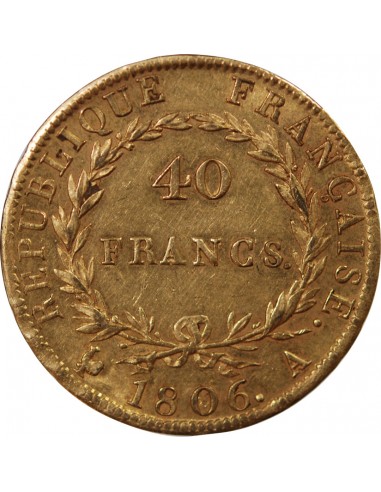 NAPOLEON Ier﻿ - 40 FRANCS OR 1806 A PARIS﻿