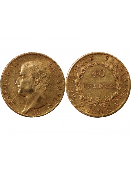 NAPOLEON Ier﻿ - 40 FRANCS OR 1806 A PARIS﻿