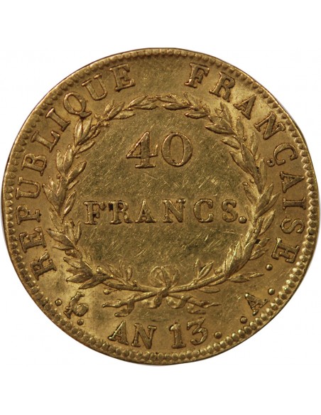 NAPOLEON Ier - 40 FRANCS OR AN 13 A PARIS﻿﻿