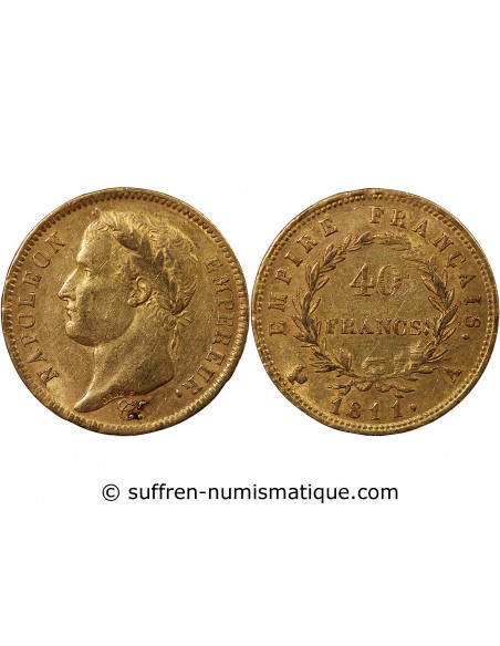 NAPOLEON Ier﻿ - 40 FRANCS OR 1811 A PARIS