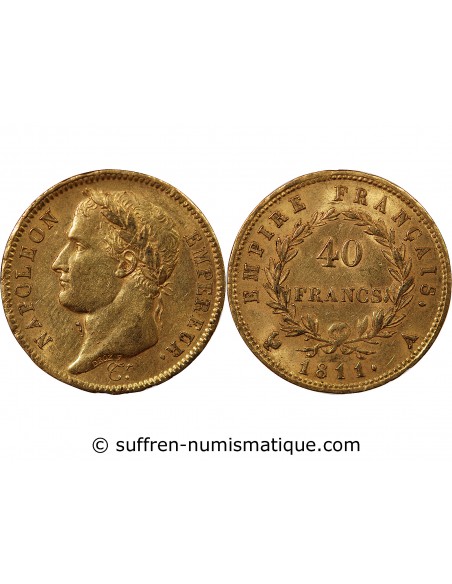 NAPOLEON Ier﻿ - 40 FRANCS OR 1811 A PARIS