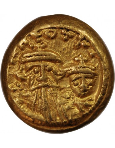CONSTANT II, CONSTANTIN IV - SOLIDUS GLOBULAIRE OR 659 / 660 CARTHAGE﻿