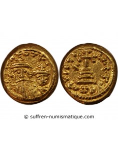 CONSTANT II, CONSTANTIN IV - SOLIDUS GLOBULAIRE OR 659 / 660 CARTHAGE﻿