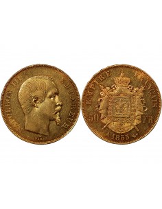 NAPOLEON III ﻿ - 50 FRANCS OR 1855 A PARIS﻿ 2