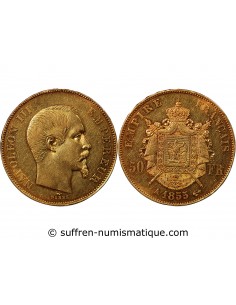 NAPOLEON III ﻿ - 50 FRANCS OR 1855 A PARIS﻿