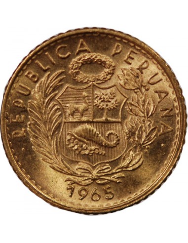 PEROU - 5 SOLS OR 1965 LIMA