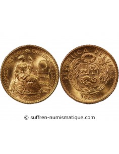 PEROU - 5 SOLS OR 1965 LIMA