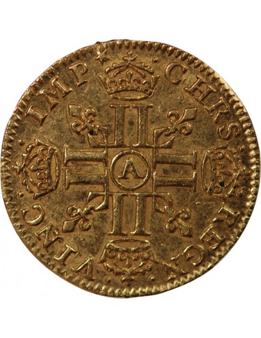 LOUIS XIII - 1/2 LOUIS D'OR A LA MECHE LONGUE 1641 A PARIS