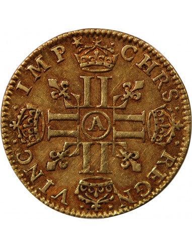 LOUIS XIII - 1/2 LOUIS D'OR A LA MECHE LONGUE 1641 A PARIS