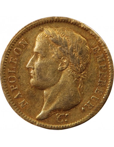 NAPOLEON Ier﻿ - 40 FRANCS OR 1811 A PARIS Variété A/COQ