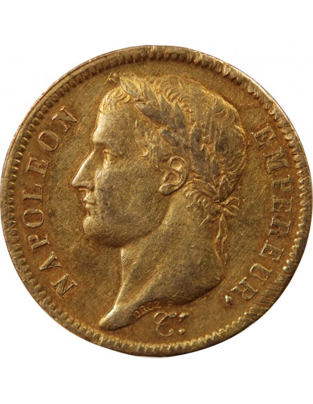 NAPOLEON Ier﻿ - 40 FRANCS OR 1811 A PARIS Variété A/COQ