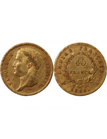 NAPOLEON Ier﻿ - 40 FRANCS OR 1811 A PARIS