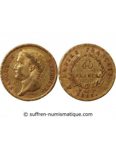 NAPOLEON Ier﻿ - 40 FRANCS OR 1811 A PARIS