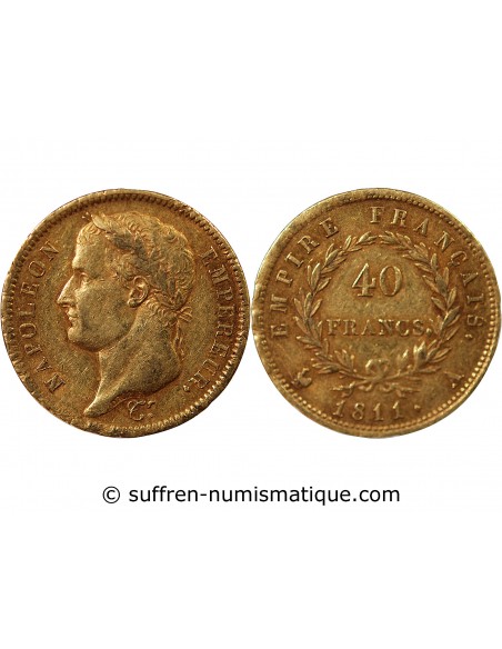 NAPOLEON Ier﻿ - 40 FRANCS OR 1811 A PARIS