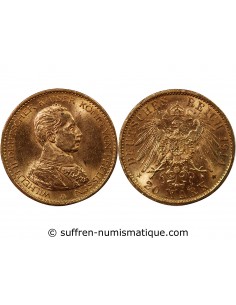 ALLEMAGNE, PRUSSE, WILHELM II - 20 MARK OR 1914