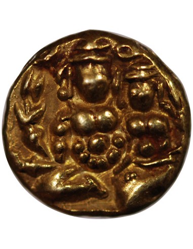 Inde Harihara II Inde Royaume De VIjayanagara, Hari Hara II - 1/2 Pagode Or 1377-1404 1/2 pagode Or 1377-1404