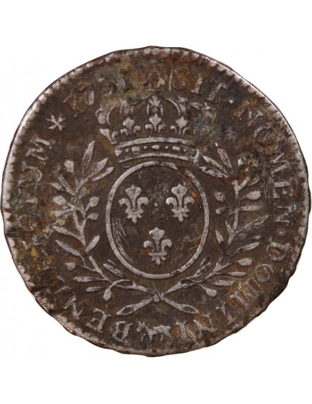 LOUIS XV - 1/2 ECU DE BÉARN ARGENT AUX BRANCHES D'OLIVIER 1731 PAU
