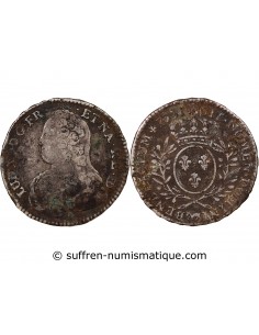 LOUIS XV - 1/2 ECU DE BÉARN ARGENT AUX BRANCHES D'OLIVIER 1731 PAU