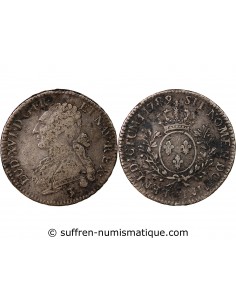 LOUIS XV - 1/2 ECU ARGENT AUX BRANCHES D'OLIVIER 1789 T NANTES - R3