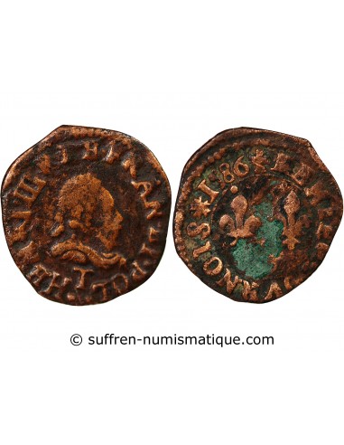 HENRI III - DENIER TOURNOIS 1586 T NANTES