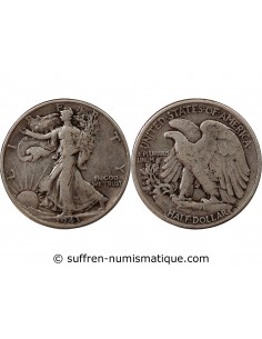 USA - 1/2 DOLLAR ARGENT "Liberty Walking" 1945