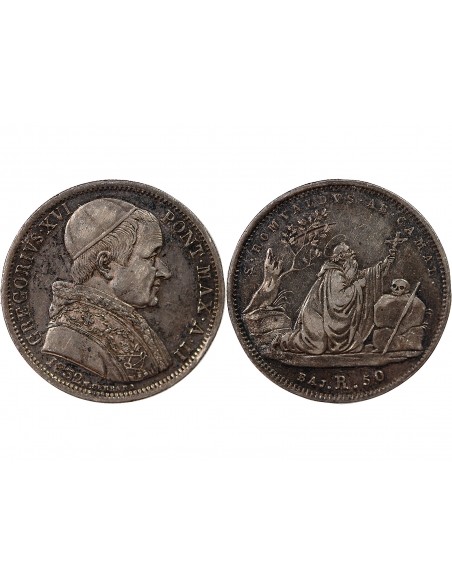 VATICAN, GREGOIRE XVI - 50 BAIOCCHI 1832 ROME