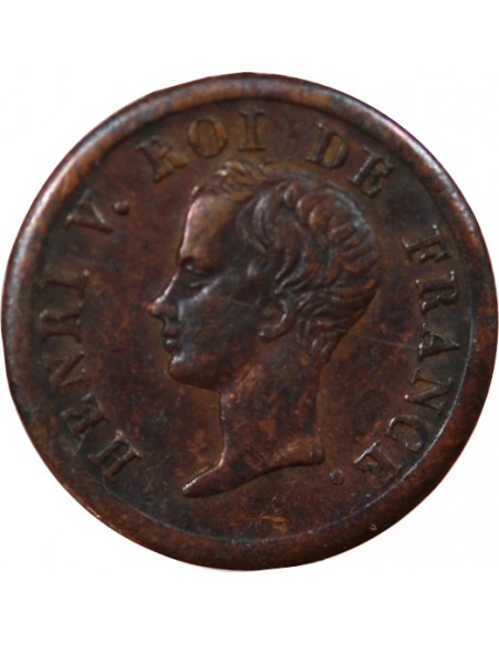 HENRI D'ARTOIS, PRETENDANT HENRI V - MÉDAILLETTE 1833