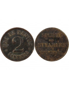 LOIRE INFERIEURE - BAC DE NANTES / SOCIETE DES STEAMERS OMNIBUS - 2 CENTIMES 2