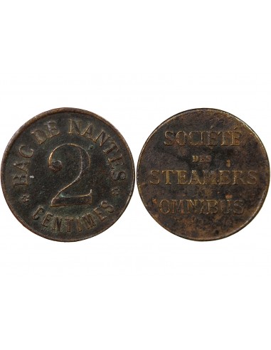LOIRE INFERIEURE - BAC DE NANTES / SOCIETE DES STEAMERS OMNIBUS - 2 CENTIMES