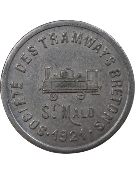 Nécessité, SAINT MALO - SOCIETE DES TRAMWAYS BRETONS - 10 CENTIMES 1921