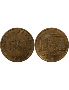 ALLEMAGNE, SARRE - 50 FRANKEN 1954 2