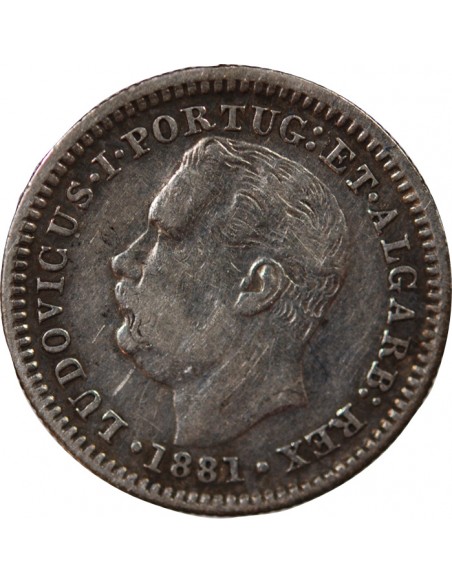 INDE PORTUGAISE, LOUIS Ier - 1/4 ROUPIE 1881