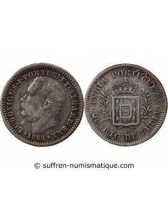 INDE PORTUGAISE, LOUIS Ier - 1/4 ROUPIE 1881