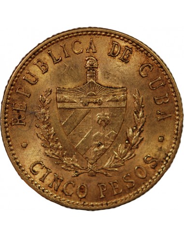 CUBA - 5 PESOS OR 1916 "José Marti"