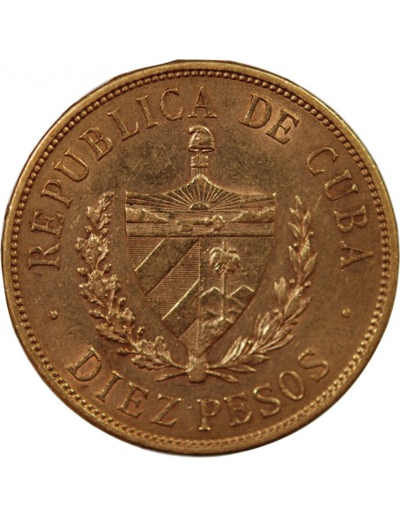 CUBA - 10 PESOS OR 1916 "José Marti"