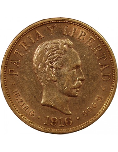 CUBA - 10 PESOS OR 1916 "José Marti"