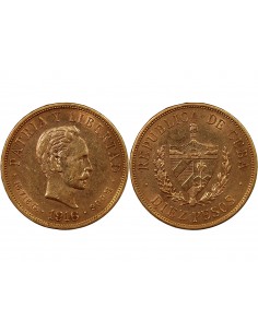 CUBA - 10 PESOS OR 1916 "José Marti" 2