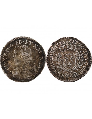 LOUIS XV﻿ - 1/20 ECU AUX BRANCHES D'OLIVIER 1726 A PARIS R1