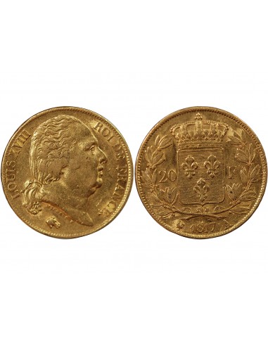 LOUIS XVIII - 20 FRANCS OR 1817 A PARIS