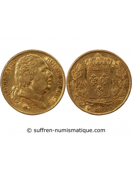 LOUIS XVIII - 20 FRANCS OR 1817 A PARIS