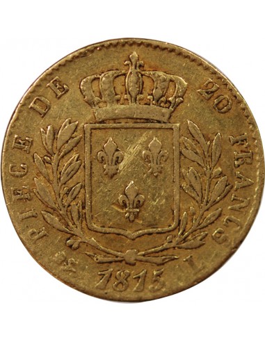 LOUIS XVIII - 20 FRANCS OR 1815 L BAYONNE