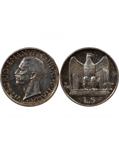 ITALIE, VICTOR-EMMANUEL III - 5 LIRE ARGENT 1927 R ROME