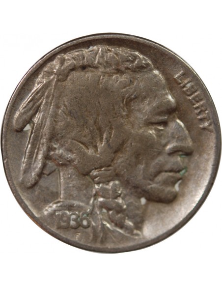 USA - 5 CENTS "Buffalo Nickel" 1936 PHILADELPHIE