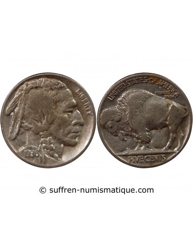 USA - 5 CENTS "Buffalo Nickel" 1936 PHILADELPHIE