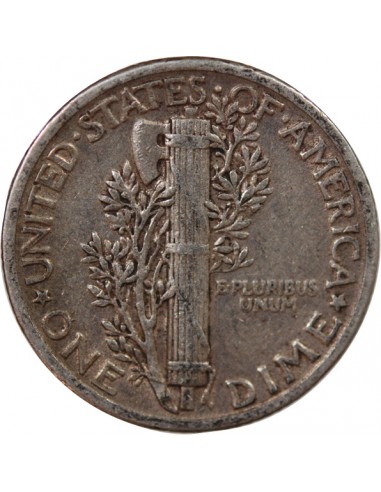 USA - 10 CENTS ARGENT "Mercury Dime" 1941 PHILADELPHIE